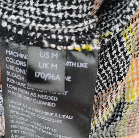 Free People Running Wild Flannel Wrap Top M Boho Indie Fall Layer - Picture 9 of 10